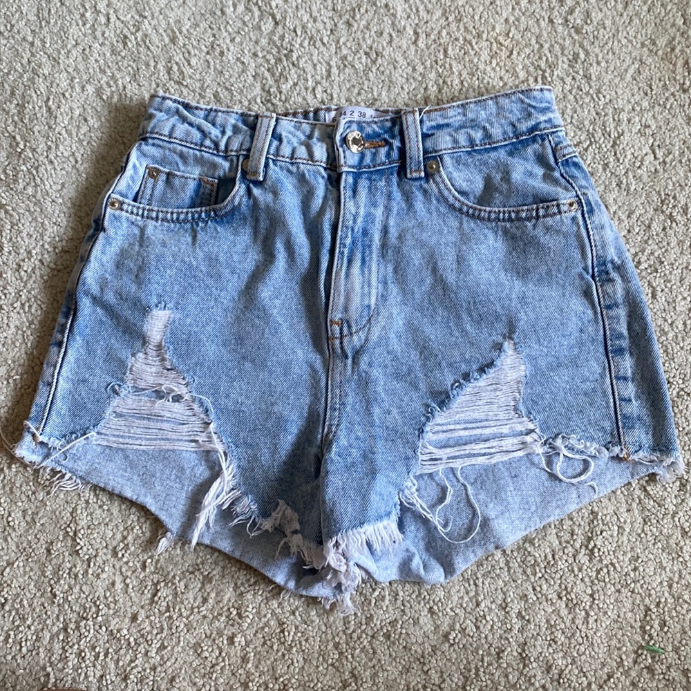 High-Waisted Denim Shorts